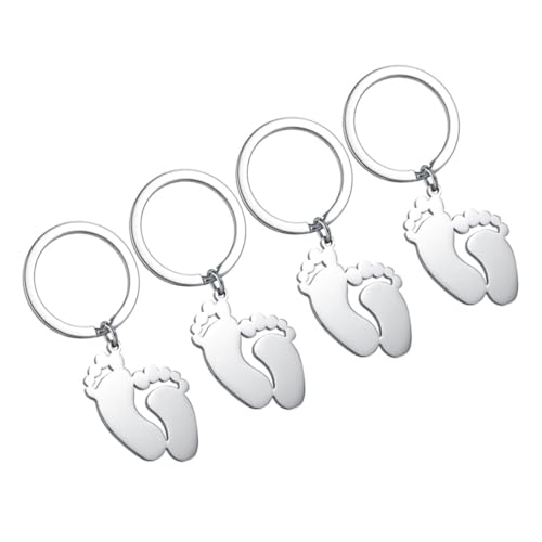 Ipetboom 4 Stück Fußabdruck Schlüsselanhänger Accessoire für Taschen und Schlüssel als für Babypartys oder Kindergeburtstage Langlebig und Ipetboom 4 Stück Fußabdruck Schlüsselanhänger Accessoire für Taschen und Schlüssel als für Babypartys oder Kindergeburtstage Langlebig und von Ipetboom