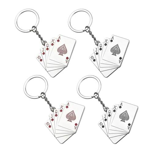 Ipetboom 4 Stück Poker Schlüsselanhänger Teiliges Metall Glücksbringer und Kartenspiel Accessoire für Pokerabende Vielseitig Einsetzbar als Partydeko und Taschenanhänger für Kartenspieler Ipetboom 4 Stück Poker Schlüsselanhänger Teiliges Metall Glücksbringer und Kartenspiel Accessoire für Pokerabende Vielseitig Einsetzbar als Partydeko und Taschenanhänger für Kartenspieler von Ipetboom