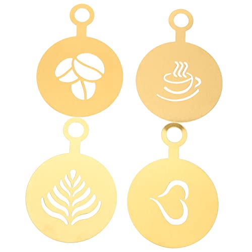 Ipetboom 4 Stück Teiliges Kaffeestencils aus Schablonen für Cappuccino Kunst und Dekoration Einfache Anwendung und für Kreative Kaffee Ipetboom 4 Stück Teiliges Kaffeestencils aus Schablonen für Cappuccino Kunst und Dekoration Einfache Anwendung und für Kreative Kaffee von Ipetboom