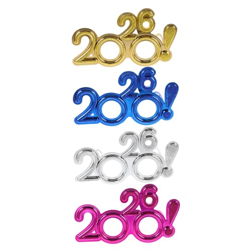 Ipetboom 4 Stück Teiliges Silvester Partybrillen aus Robustem Kunststoff Bunte Leichte Foto Requisiten für Familienfeiern und Festliche Jahreswechsel Veranstaltungen Ipetboom 4 Stück Teiliges Silvester Partybrillen aus Robustem Kunststoff Bunte Leichte Foto Requisiten für Familienfeiern und Festliche Jahreswechsel Veranstaltungen von Ipetboom