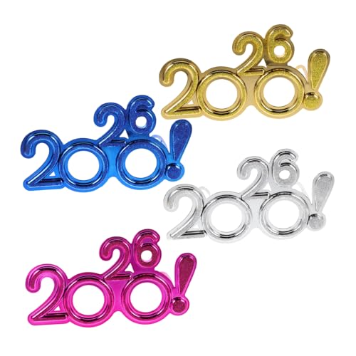 Ipetboom 4-teilige Silvester-partybrillen: Dekorative Brillen – Lustige 2026-brillen Aus Kunststoff Für Karnevalsdekorationen, Fotoautomaten-requisiten Und Familienfeiern Ipetboom 4-teilige Silvester-partybrillen: Dekorative Brillen – Lustige 2026-brillen Aus Kunststoff Für Karnevalsdekorationen, Fotoautomaten-requisiten Und Familienfeiern von Ipetboom