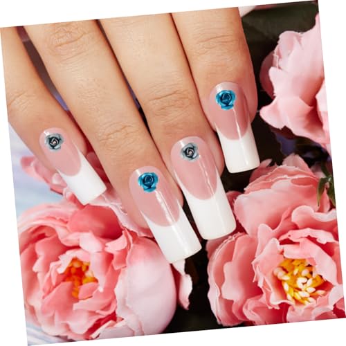 Ipetboom 5 Boxen Blumen Nagelkunst Charms Metall Rosen Nail Art Strasssteine Nail Jewelry DIY Nageldesign Zubehör für Frauen und Mädchen von Ipetboom