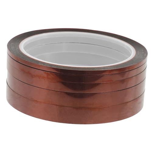 Ipetboom 5 Rollen Polyimid Hochtemperatur Klebeband Je Stark Haftend Isolierend Hitzebeständig Vielseitig Verwendbar für Elektronik Sublimation Schutz Empfindlicher Bauteile Ipetboom 5 Rollen Polyimid Hochtemperatur Klebeband Je Stark Haftend Isolierend Hitzebeständig Vielseitig Verwendbar für Elektronik Sublimation Schutz Empfindlicher Bauteile von Ipetboom