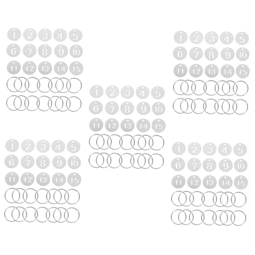 Ipetboom 5 Sätze Nummernschild Etiketten Schlüssel Ring Wichtige Tags Bezeichner Stichworte Nummerierte Tags Metallanhänger Zur Beschriftung Zahlen-tags Rostfreier 15 Stück * 5 Ipetboom 5 Sätze Nummernschild Etiketten Schlüssel Ring Wichtige Tags Bezeichner Stichworte Nummerierte Tags Metallanhänger Zur Beschriftung Zahlen-tags Rostfreier 15 Stück * 5 von Ipetboom