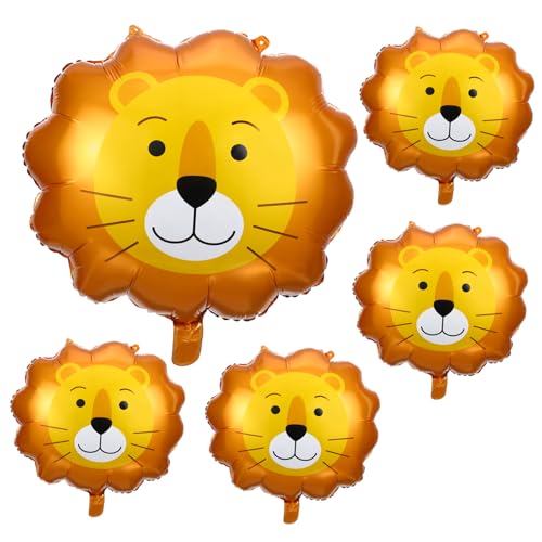Ipetboom 5 Stück Cartoon Folienballons Partydekoration für Kindergeburtstage Shower und Feste Lebendige Tierballons aus Aluminiumfolie für und Außendekoration von Ipetboom