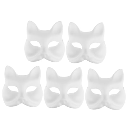 Ipetboom 5 Stück DIY Fuchs Maske Blanko Papiermaske für Halloween Cosplay Umweltfreundliche Bastelmaske für Partys und Kreative Dekoration Ipetboom 5 Stück DIY Fuchs Maske Blanko Papiermaske für Halloween Cosplay Umweltfreundliche Bastelmaske für Partys und Kreative Dekoration von Ipetboom