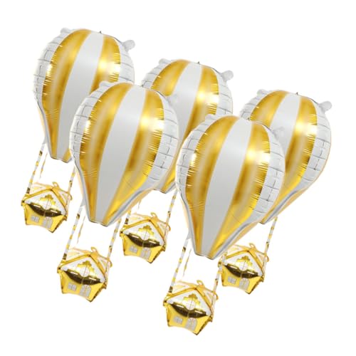 Ipetboom 5 Stück Teiliges Aluminiumfolie Heißluftballon Luftballons Gold Reißfest Lebensecht Gestaltet Einfache Montage Party und Hochzeitsdekoration für Kindergeburtstag und Ipetboom 5 Stück Teiliges Aluminiumfolie Heißluftballon Luftballons Gold Reißfest Lebensecht Gestaltet Einfache Montage Party und Hochzeitsdekoration für Kindergeburtstag und von Ipetboom