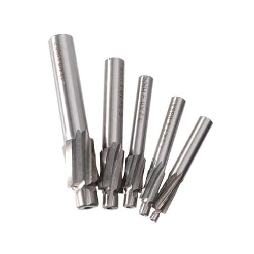 Ipetboom 5 Stück Teiliges Hochleistungs Senkkopf Fräser aus Schnellstahl Gerader Schaft Präzise Bohr und Senkwerkzeuge für Stahl Aluminium Hohe Verschleißfestigkeit Cnc Kompatibel von Ipetboom