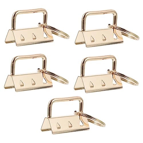 Ipetboom 5 Stück Teiliges Metall Bandenden Clips für Diy Handtaschen Hochwertige Klemmen mit Schlüsselring für Kreative Projekte Goldfarbe für Gürtel und Zubehör Ipetboom 5 Stück Teiliges Metall Bandenden Clips für Diy Handtaschen Hochwertige Klemmen mit Schlüsselring für Kreative Projekte Goldfarbe für Gürtel und Zubehör von Ipetboom