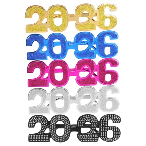 Ipetboom 5 Stück Teiliges Set Bunten Stabilen Augenblicken für Abschlussfeiern und Neujahrsfeiern Fotorequisiten für Abschlussklasse Ipetboom 5 Stück Teiliges Set Bunten Stabilen Augenblicken für Abschlussfeiern und Neujahrsfeiern Fotorequisiten für Abschlussklasse von Ipetboom