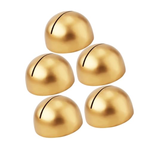 Ipetboom 5 Stück Teiliges Tischkartenhalter aus Holz mit Goldfarbenem Rundem Sockel Vielseitige Platzkartenclips für Hochzeit Geburtstag Weihnachtsdeko und Party tischdekorationen von Ipetboom