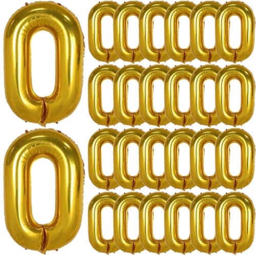 Ipetboom 50 Stück Goldene Folienkette Ballons für Retro Themenpartys Hochzeiten Geburtstagsfeiern Dekorative Luftballons für Foto Backdrops und Festlichkeiten von Ipetboom