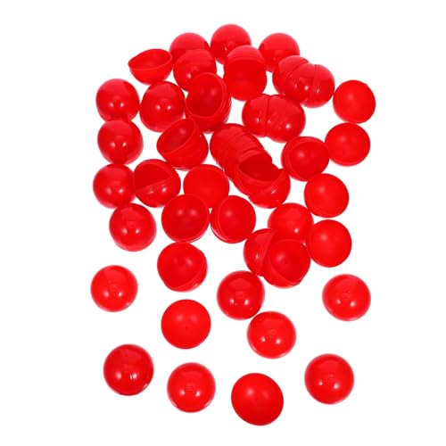 Ipetboom 50 Stück Öffnbare Rote Kugeln Raffle Ziehungsbälle für Partyaktivitäten Befüllbare Spiele Requisiten für Veranstaltungen und Gewinnspiele von Ipetboom