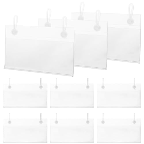 Ipetboom 50 Stück Preisschilder Zum Aufhängen Selbstklebende Transparente Schilderhalter Clips Etikettenhalter Für Supermarkt Etiketten Transparentes Regal Abnehmbare Etiketten Haken von Ipetboom