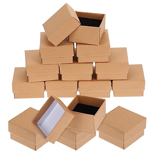 Ipetboom 50 Stück Schmuckaufbewahrungsboxen Karton Vintage Schmuckverpackung für Ringe Armbänder Ohrringe mit Schaumstoffeinlage Stapelbar Praktisch für Präsentation von Schmuck von Ipetboom