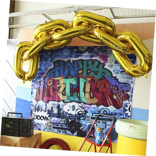 Ipetboom 50 Stück Teiliges Folienkette Luftballons Gold Retro Partydekorationen Hip Hop Geburtstagsfeier Hochzeit Wanddeko Leichtes Aluminiumfolie Material Langlebig Ipetboom 50 Stück Teiliges Folienkette Luftballons Gold Retro Partydekorationen Hip Hop Geburtstagsfeier Hochzeit Wanddeko Leichtes Aluminiumfolie Material Langlebig von Ipetboom