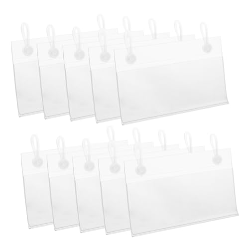 Ipetboom 50 Stück Teiliges Transparentes Preisschildhalter aus Langlebigem PVC Rutschfeste Regal Etikettenhalter für Einkaufszentren Stabiler Label Holder für Laden Büro und von Ipetboom