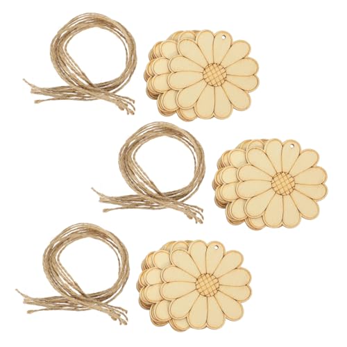 Ipetboom 50Sätze Unbemalte Holzscheiben für DIY Projekte Kreative Bastelaccessoires für Kunsthandwerk und Heimdekoration für Partys und Personalisierte Designs von Ipetboom