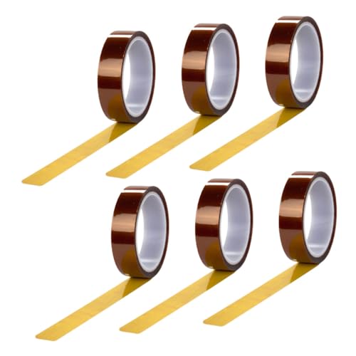 Ipetboom 6 Rollen Polyimid Hitzebeständiges Klebeband Sublimation Kit Wärmeübertragungsband Für Sublimationsdruck Löten Pulverbeschichtung Schutz Isolierung Rückstandsfrei Ipetboom 6 Rollen Polyimid Hitzebeständiges Klebeband Sublimation Kit Wärmeübertragungsband Für Sublimationsdruck Löten Pulverbeschichtung Schutz Isolierung Rückstandsfrei von Ipetboom