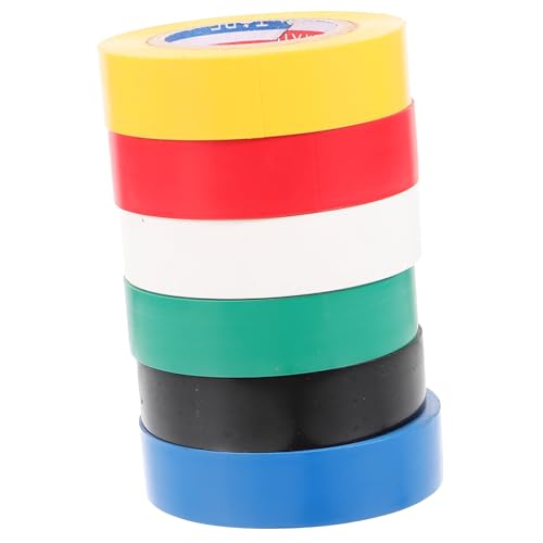 Ipetboom 6 Rollen Teiliges PVC Isolierband Temperaturbeständig Abriebfest Selbstklebendes Elektrisches Klebeband für Sichere Isolierung und Bündelung von Elektrischen Geräten im Haushalt Ipetboom 6 Rollen Teiliges PVC Isolierband Temperaturbeständig Abriebfest Selbstklebendes Elektrisches Klebeband für Sichere Isolierung und Bündelung von Elektrischen Geräten im Haushalt von Ipetboom