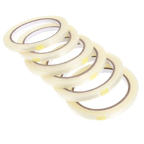Ipetboom 6 Rollen Transparentes klebeband Breit Stark Haftend Reißfest Verpackungsband Mehrzweck Isolierband mit Streifendesign für Sichere Verstärkung und Fixierung Ipetboom 6 Rollen Transparentes klebeband Breit Stark Haftend Reißfest Verpackungsband Mehrzweck Isolierband mit Streifendesign für Sichere Verstärkung und Fixierung von Ipetboom