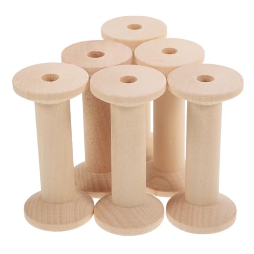 Ipetboom 6 Stück Holzspulen für Handarbeiten Unfertige Garnspulen aus Robustem für DIY Projekte zum Wickeln von Drähten und Schnüren Organisieren Sie Nähzubehör Ipetboom 6 Stück Holzspulen für Handarbeiten Unfertige Garnspulen aus Robustem für DIY Projekte zum Wickeln von Drähten und Schnüren Organisieren Sie Nähzubehör von Ipetboom