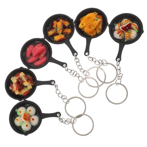 Ipetboom 6 Stück Mini Pfannen Schlüsselanhänger Realistische Essensdesigns Wie Wurst Garnelen Dumpling Partybevorzugung Leichte Taschenanhänger Originelle Schlüsselanhänger für Handtaschen Ipetboom 6 Stück Mini Pfannen Schlüsselanhänger Realistische Essensdesigns Wie Wurst Garnelen Dumpling Partybevorzugung Leichte Taschenanhänger Originelle Schlüsselanhänger für Handtaschen von Ipetboom