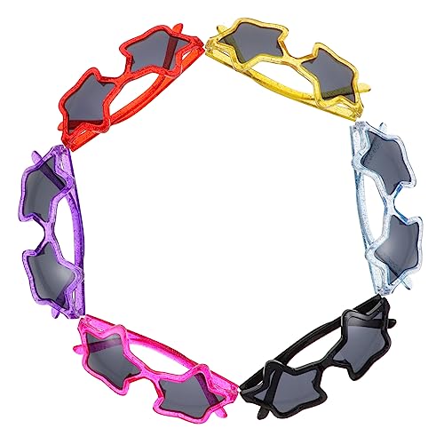 Ipetboom 6 Stück Sternenkostüm Brille Geburtstag Gläser Led Retro Junggesellin Farben Zubehör Perlen Party Schüttgut Lustig von Ipetboom
