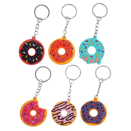 Ipetboom 6 Stück Süße Donut Schlüsselanhänger aus PVC Hängeanhänger für Taschen Schlüssel Partygeschenk Robust und Langlebig Ipetboom 6 Stück Süße Donut Schlüsselanhänger aus PVC Hängeanhänger für Taschen Schlüssel Partygeschenk Robust und Langlebig von Ipetboom