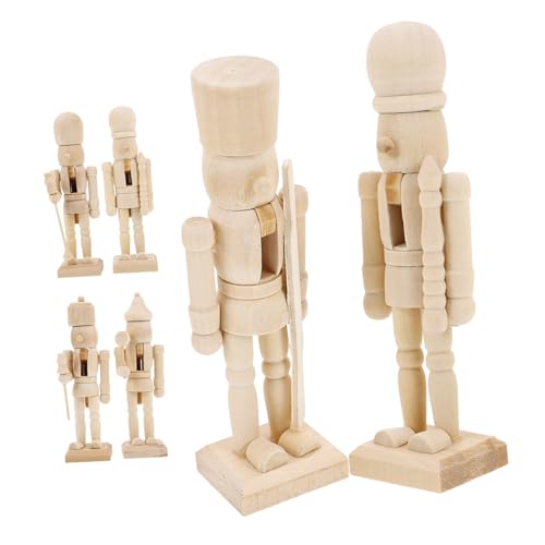 Ipetboom 6 Stück Teiliges DIY Weihnachts Holzfigur zum Bemalen Unbehandelter Holz Soldat Handgefertigte Weihnachtsdekoration Bastelfigur für Festtagsdeko Ipetboom 6 Stück Teiliges DIY Weihnachts Holzfigur zum Bemalen Unbehandelter Holz Soldat Handgefertigte Weihnachtsdekoration Bastelfigur für Festtagsdeko von Ipetboom