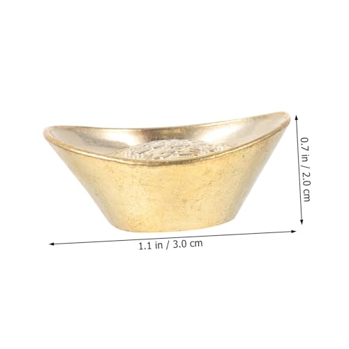 Ipetboom 6 Stück Teiliges Deko aus Langlebigem Edle Feng Shui Wohnaccessoires Detailreiche Goldbarrenform Tischdekoration für Büro und Zuhause von Ipetboom