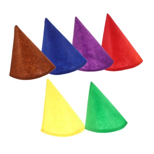 Ipetboom 6 Stück Teiliges Filz Zwergenhüte Bunte Konische Partyhüte für Halloween Weihnachten Geburtstagsfeiern Vielseitige Kostüm Accessoires Weiches Atmungsaktives Material Unisex Ipetboom 6 Stück Teiliges Filz Zwergenhüte Bunte Konische Partyhüte für Halloween Weihnachten Geburtstagsfeiern Vielseitige Kostüm Accessoires Weiches Atmungsaktives Material Unisex von Ipetboom