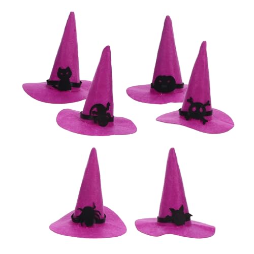 Ipetboom 6 Stück Teiliges Halloween Hexenhüte aus Weichem Filz Kleine DIY Zauberer Hüte mit Einzigartigen Motiven Totenkopf Spinne Katze Elf Kürbis Fledermaus Wiederverwendbar für Party Ipetboom 6 Stück Teiliges Halloween Hexenhüte aus Weichem Filz Kleine DIY Zauberer Hüte mit Einzigartigen Motiven Totenkopf Spinne Katze Elf Kürbis Fledermaus Wiederverwendbar für Party von Ipetboom