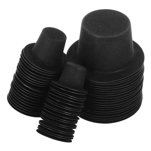 Ipetboom 60 Stück Teiliges Mini Weihnachtsmützen Schwarz aus Stabilem Material Leichte Niedliche Puppenhüte für Diy Bastelprojekte Weihnachtsdekoration und Party Mitgebsel für Vielseitigen von Ipetboom