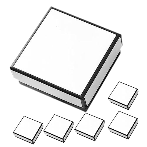 Ipetboom 6Er-Box Schmuckschatulle als hängender schmuckorganisator Fall Organisatoren Schmuckhalter kleine Geschenkboxen für Schmuck Ring-Ohrring-Boxen Karton Weiß von Ipetboom