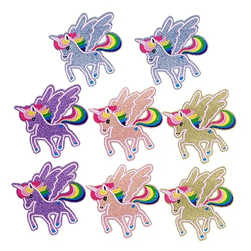 Ipetboom 8 Stück Stickstoff Patch Stoffaufkleber Einhorn-Patches entzückende Stickereiflecken Patches nähen von Ipetboom