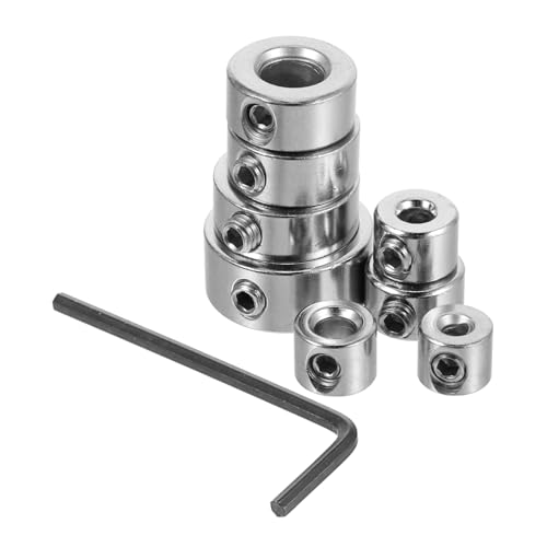 Ipetboom 8 Stück Teiliges Bohrstopper Set Präziser Tiefenstopp für Holzarbeiten Einstellbare Bohrtiefe mit Sechskantschlüssel Robuste Bohrkragen für und DIY Enthusiasten von Ipetboom