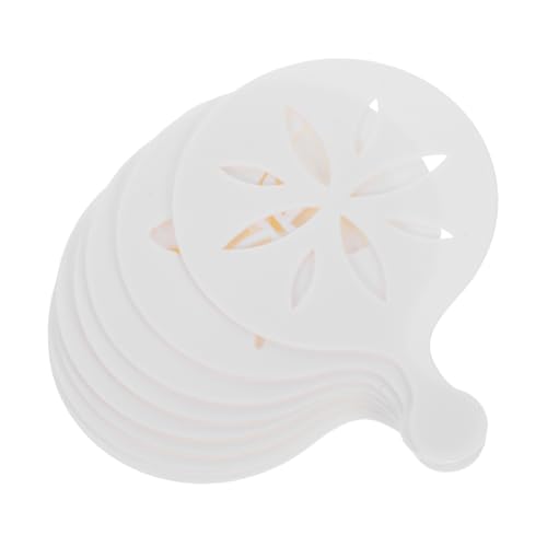 Ipetboom 8 Stück Teiliges Latte Stencil aus Robustem Wiederverwendbarem Kunststoff mit Schmetterlings und Blumenmotiven Praktische Kaffee Dekorationsvorlagen für Cappuccino Kuchen und Kekse von Ipetboom