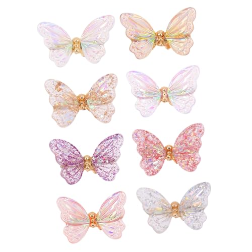 Ipetboom 8 Stück Teiliges Nagel Charm Schmetterling aus Resin und Metall Nail Art Dekoration Langlebig und Sicher für DIY Maniküre und Kreative Fingernagelgestaltung Modisch und Vielseitig von Ipetboom
