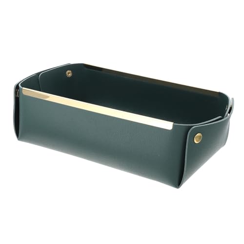Ipetboom Ablagefach aus Leder Schmuck Tablett Desktop-Ablagefach Halter Schlüsselorganisator Zubehörschere Artikelablage Schreibtischablage Aufbewahrungsfach Legierung Dunkelgrün Ipetboom Ablagefach aus Leder Schmuck Tablett Desktop-Ablagefach Halter Schlüsselorganisator Zubehörschere Artikelablage Schreibtischablage Aufbewahrungsfach Legierung Dunkelgrün von Ipetboom