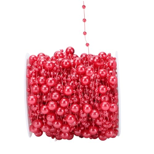 Ipetboom Abs Kunststoff Weihnachtsperlenkette Langlebige DIY Weihnachtsbaum Deko Perlenstrang mit Glänzender Oberfläche Vielseitig für Innen und Außenbereich Festliche Partydekoration von Ipetboom