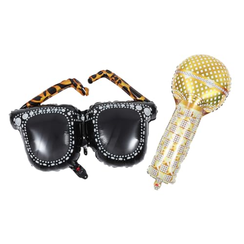 Ipetboom Aluminiumfolie Luftballons Teiliges Retro Jahre Mikrofon Glitzer Leoparden Sonnenbrillen Party Dekoration Fotorequisite für Geburtstag Bar Feier Ipetboom Aluminiumfolie Luftballons Teiliges Retro Jahre Mikrofon Glitzer Leoparden Sonnenbrillen Party Dekoration Fotorequisite für Geburtstag Bar Feier von Ipetboom