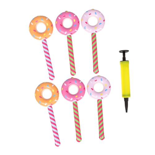 Ipetboom Aufblasbare Donut Lollipops Spielzeuge mit Pumpe Kinderfreundliche Bunte Partydekorationen für Geburtstag und Poolspaß Leicht Langlebig Ipetboom Aufblasbare Donut Lollipops Spielzeuge mit Pumpe Kinderfreundliche Bunte Partydekorationen für Geburtstag und Poolspaß Leicht Langlebig von Ipetboom