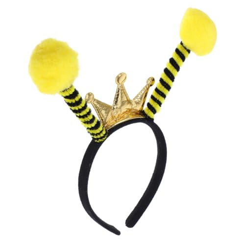Ipetboom Bienen Haarreif mit Fühlern Elastisch für Damen und Jugendliche Lustiges Stirnband als Fotorequisite und Accessoire für Party Bühne Freizeitpark und Karneval von Ipetboom