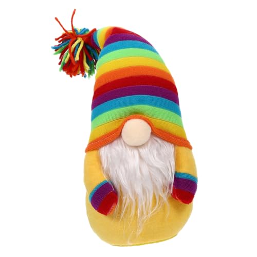 Ipetboom Bunte Faceless GNOME Puppe aus Kreative Dekofigur für Zuhause Langlebiges Material Fröhliche Osterstimmung als Fotorequisite und Tischmittelstück Große Gelbe Ausführung von Ipetboom