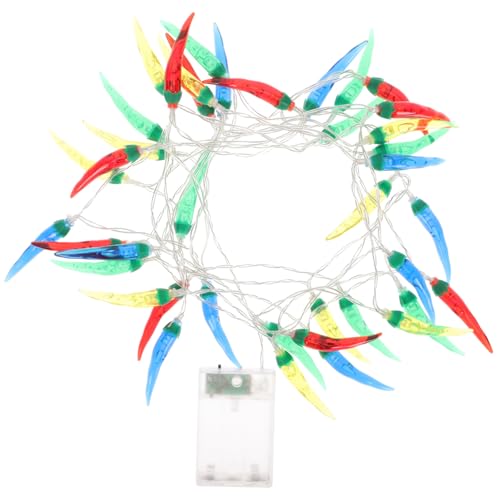 Ipetboom Bunte LED Lichterkette Chili Pepper Form Leds Batteriebetrieben Transparente Kabel Dekorative Partybeleuchtung Geburtstagsdeko Innen Außen Ipetboom Bunte LED Lichterkette Chili Pepper Form Leds Batteriebetrieben Transparente Kabel Dekorative Partybeleuchtung Geburtstagsdeko Innen Außen von Ipetboom
