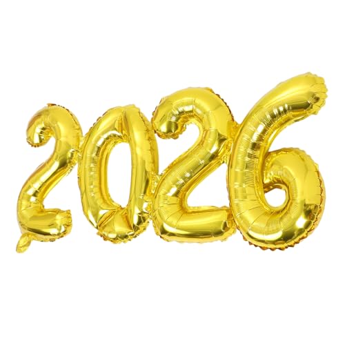Ipetboom Digitaler Aluminiumfolienballon Zahlenballons Neujahrsballons Folienballons Zahlen Zahlenfolienballons Neujahrsballon Bogenballon Zahlen Frohes Neues Jahr Ballon Golden von Ipetboom