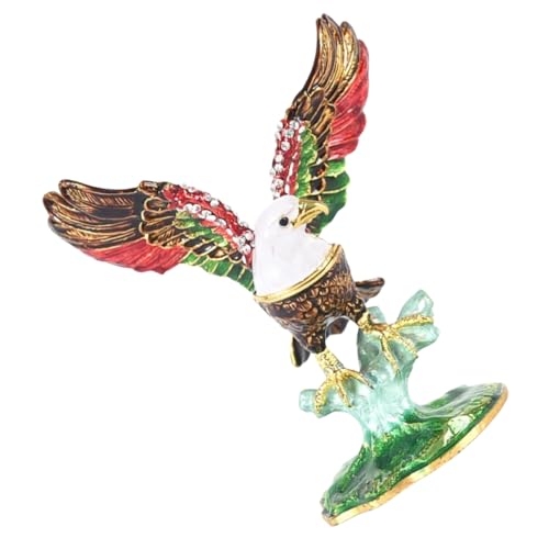 Ipetboom Emaillierte Eagle Schmuckschatulle mit Magnetverschluss Kleine Aufbewahrungsbox für Ringe Halsketten Ohrringe Dekorative Truhe als Schmuckorganizer und Tischdeko Ipetboom Emaillierte Eagle Schmuckschatulle mit Magnetverschluss Kleine Aufbewahrungsbox für Ringe Halsketten Ohrringe Dekorative Truhe als Schmuckorganizer und Tischdeko von Ipetboom