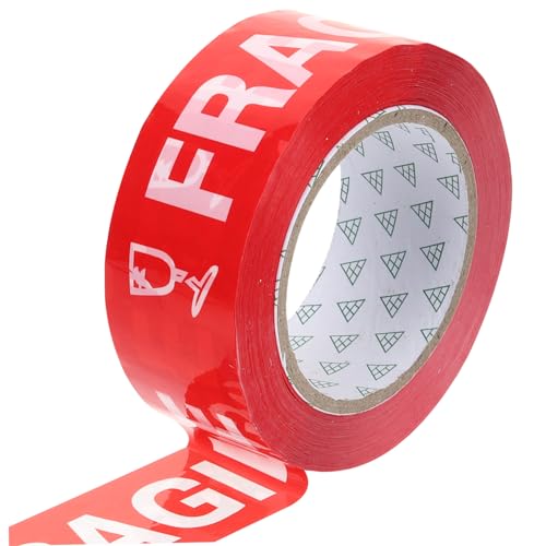 Ipetboom Fragile Verpackungsband Breit Roter Hintergrund mit Weißer Warnaufschrift Selbstklebendes Warnband für Zerbrechliche Kartons und Sichere Versandverpackung Ipetboom Fragile Verpackungsband Breit Roter Hintergrund mit Weißer Warnaufschrift Selbstklebendes Warnband für Zerbrechliche Kartons und Sichere Versandverpackung von Ipetboom