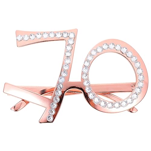 Ipetboom Geburtstag Partybrille Rosegold Glitzernde Kristallbrille Leichtes Pc Material Geburtstagsdeko Fotorequisite für Erwachsene und Jubiläumsfeier Ipetboom Geburtstag Partybrille Rosegold Glitzernde Kristallbrille Leichtes Pc Material Geburtstagsdeko Fotorequisite für Erwachsene und Jubiläumsfeier von Ipetboom